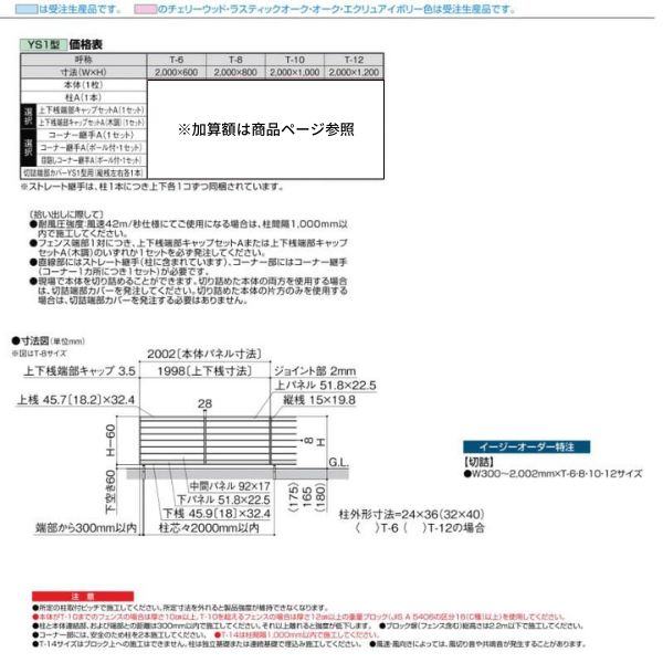 日本メーカー新品 フェンス LIXIL フェンスAA YS1型 T-10 本体 2000×1000mm リクシル 目隠し おしゃれ リフォーム DIY  ドリーム fucoa.cl