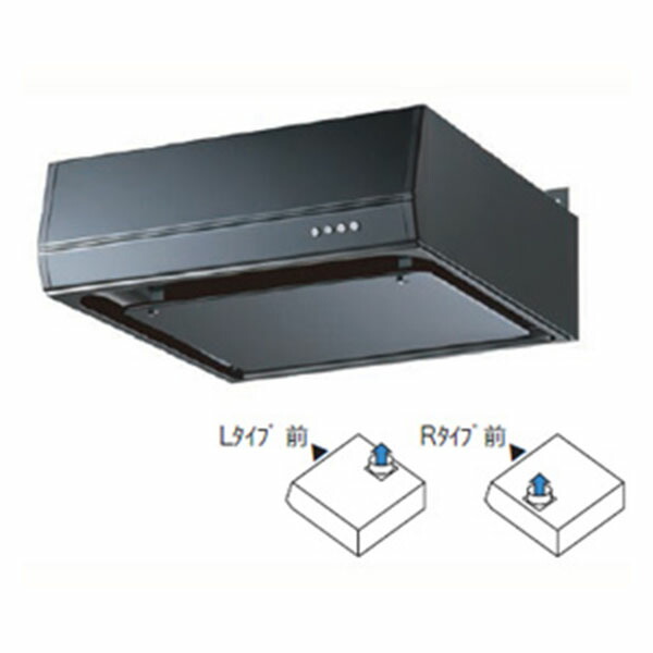 アイオ産業 レンジフード 薄型シロッコファン 左 排気口位置Lタイプ ブラック(BK) BFRS-3G-751L(BK) 送料無料エリア限定 キッチン|ドリーム