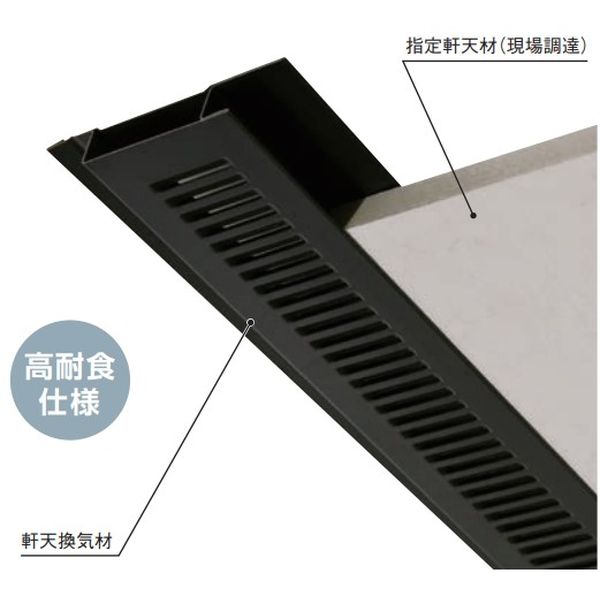 【4月はエントリーでP10倍】 【法人限定】城東テクノ JOTO 鋼板製軒天換気材(軒先タイプ) ブラック 6本