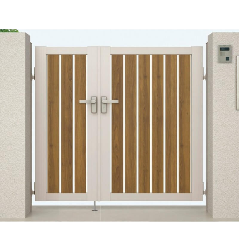 【4月はエントリーでP10倍】 開き門扉AB ウッディTS2型親子仕様 柱使用 呼称04・08-10 扉寸法W1200(400+800)×H1000mm リクシル LIXIL 開き門扉 おしゃれ シンプル リフォーム