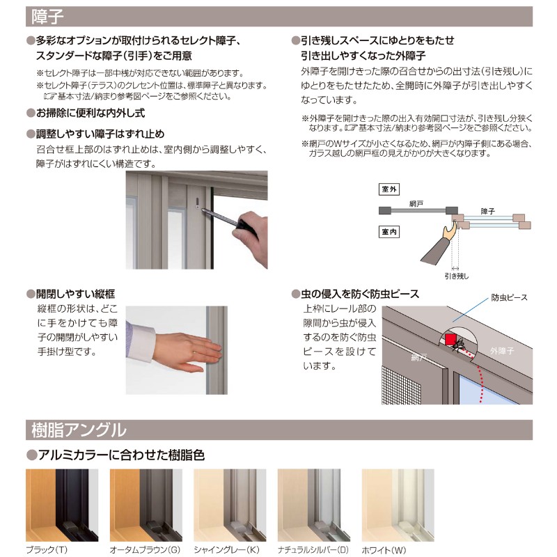 注文割引 雨戸付引違い窓 半外付 15020 セレクトサッシＰＧ W1540