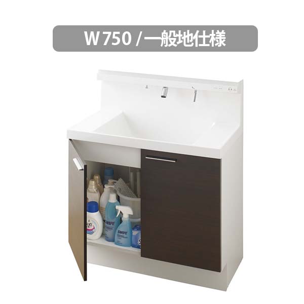 洗面化粧台 LIXIL INAX L.C. エルシィ 化粧台本体 間口W750mm 扉タイプ 即湯タッチレス水栓 LCY1N-755JFY-A 一般地仕様 洗面台 リフォーム DIY ドリーム