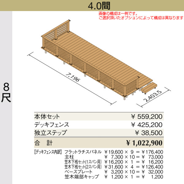 ネット限定】 ウッドデッキ リクシル レストステージ 4.0間 8尺 W間口7196×D出幅2403.5mm 標準束柱 床板キャップ アルミ形材基礎 LIXIL  人工木材 縁台 エクステリア ガーデンファニチャー おしゃれ DIY ドリーム fucoa.cl