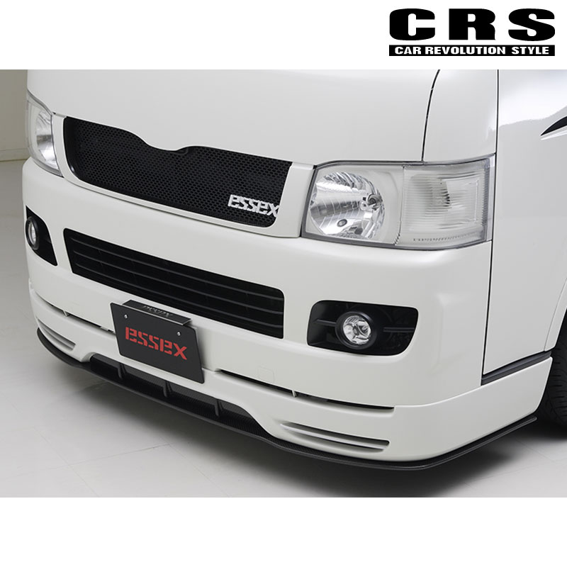 CRS ESSEX フロントリップスポイラーVer４ハイエース ESSEX □フロントリップスポイラーVer.4 □ カラー：未塗装 ABS