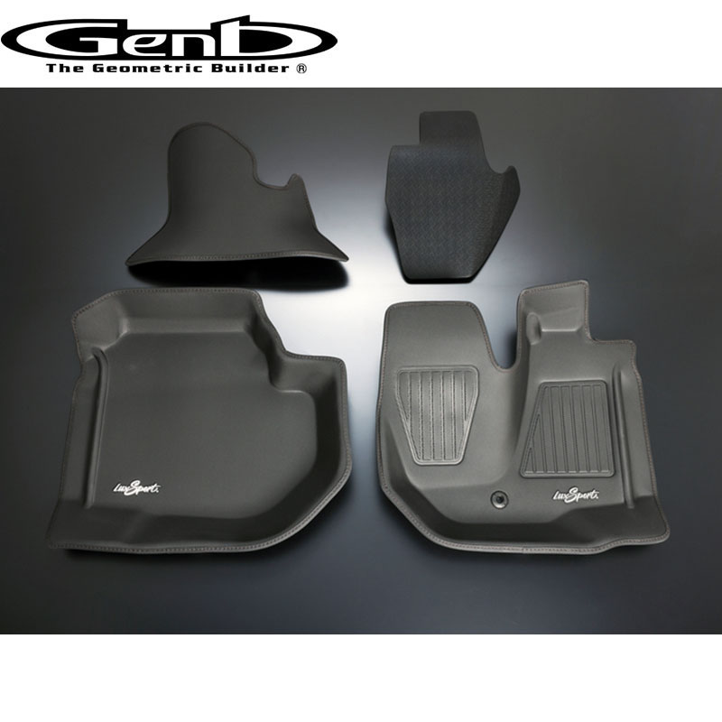 ハイエース 3Dフロアマット 200系 標準ボディ コンフォートマット Black Stitch フロントセット Genb(玄武) OMF01KH