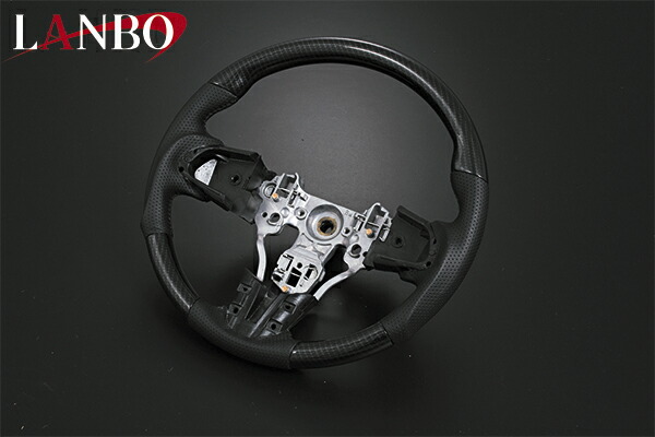 ウェイク ステアリング LA700S LA710S カーボン調綾織 前期用 ガングリップ LAMBO(ランボ) LSD001