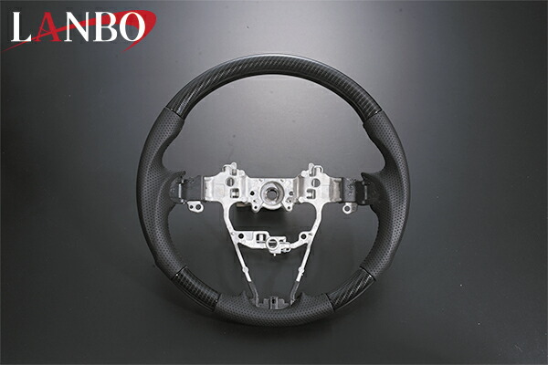 ワゴンR ステアリング MH35S MH55S MH95S カーボン調 ガングリップ LAMBO(ランボ) SS02D