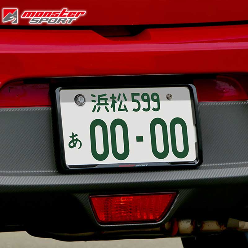 ナンバーフレーム グロスブラック 1枚組 Monster Sport モンスタースポーツ 0000m Budapestismine Com