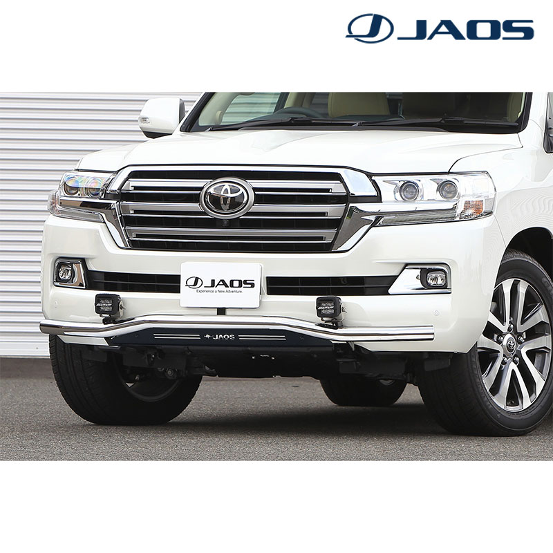ランドクルーザー フロントスキッドバー 200系 2015.08-2021.08 ポリッシュ/ブラック JAOS(ジャオス) B150050B|DREAMERS TRADING