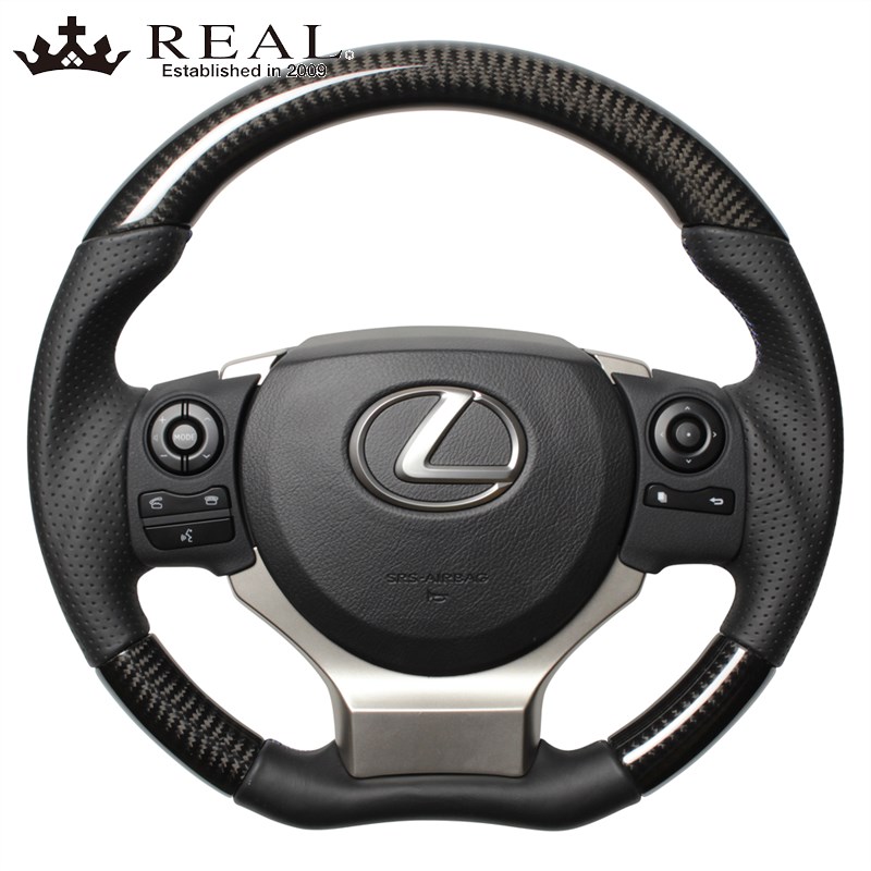 ステアリング レクサスnx 10系 Real レアル レクサスnx H26 7 H29 9 パーツ ステアリング Real レアル ブラックカーボン Ct Bs Bkc