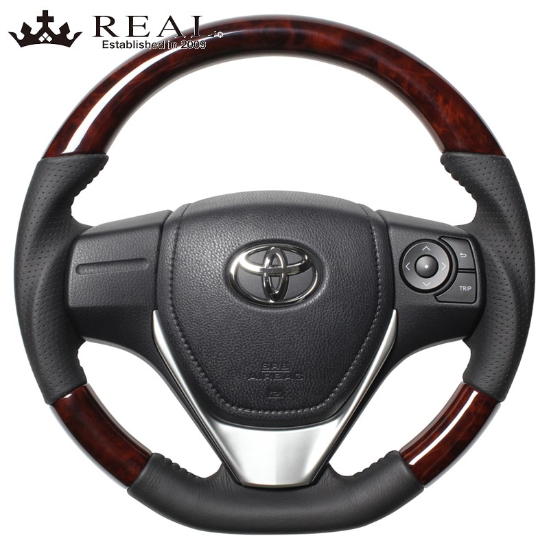 カローラフィールダーハイブリッド ステアリング 160系 H25/8- ブラウンウッド REAL(レアル) E160-BRW-BK 27,957円