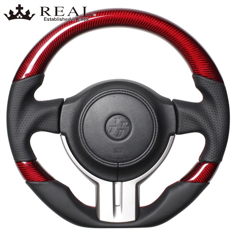 86 ステアリング ZN6 H24/4-H28/8 レッドカーボン3C REAL(レアル) F4-D-RDC｜DREAMERS TRADING