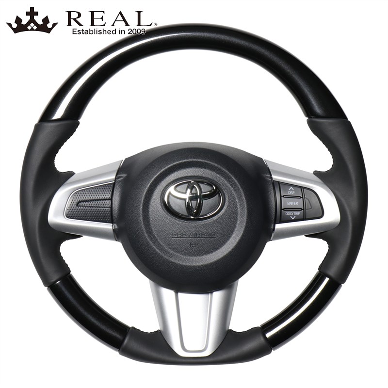ミラトコット ステアリング LA550S/LA560S H30/6- パールブラック REAL(レアル) M90-BKP-BK 27,957円