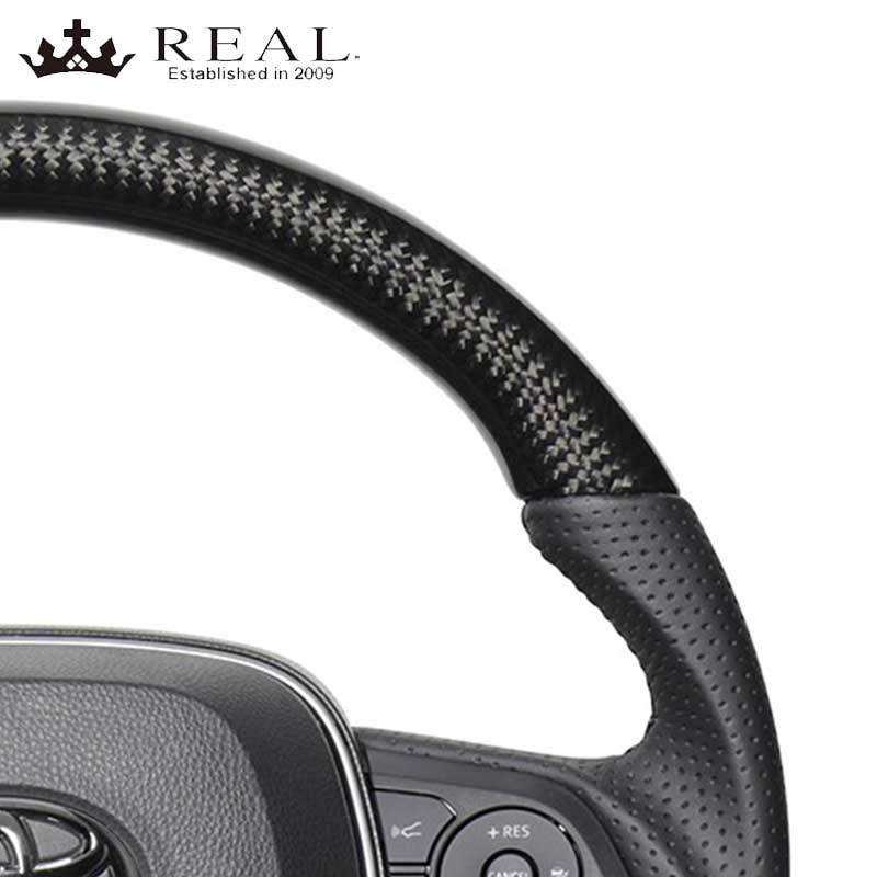 ハリアー ステアリング 80系 ブラックカーボン R2 REAL(レアル) 6