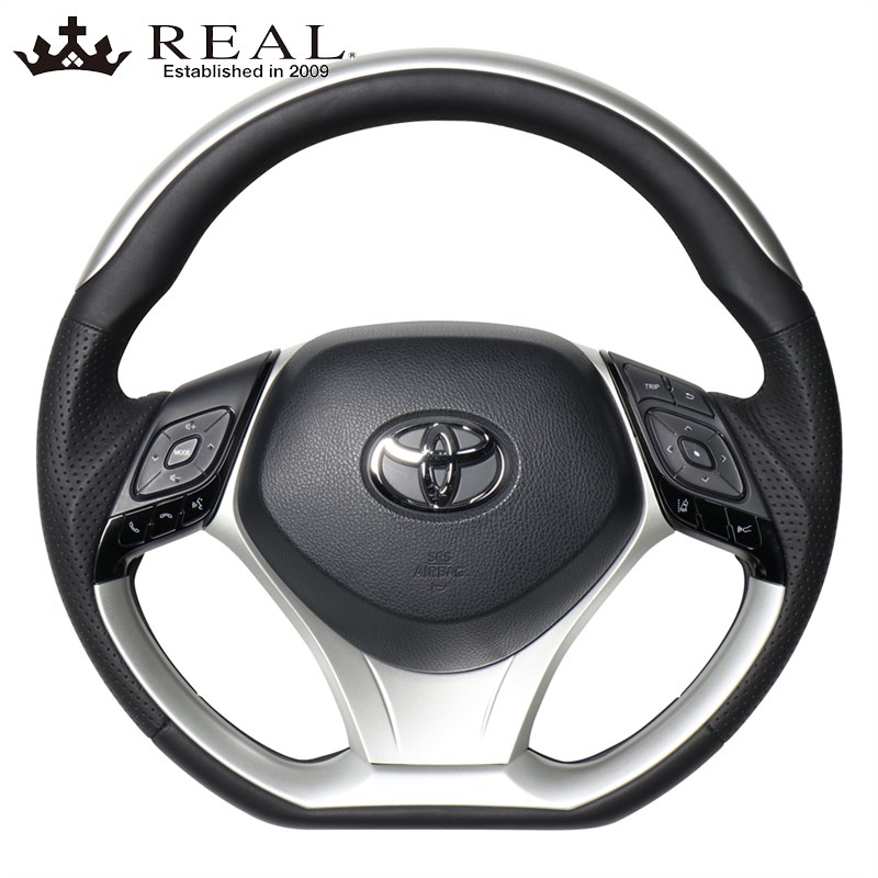 C-HR ステアリング 10系 50系 H28/12- シルバープレート+シルバー REAL(レアル) X10N-SLP-SLP-SLP
