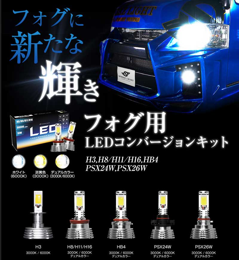 LEDバルブ LEDフォグランプ PSX26W 6000K 4800lm SHKNX060-S LED