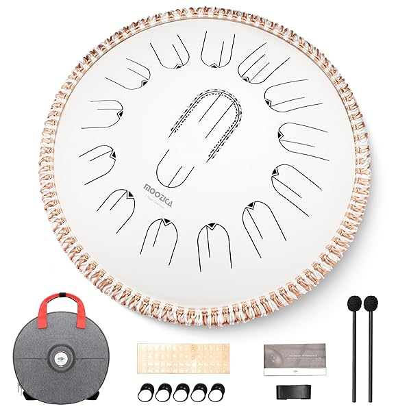 楽天市場】MOOZICA ハンドパン 15インチ Cメジャー スチールタング