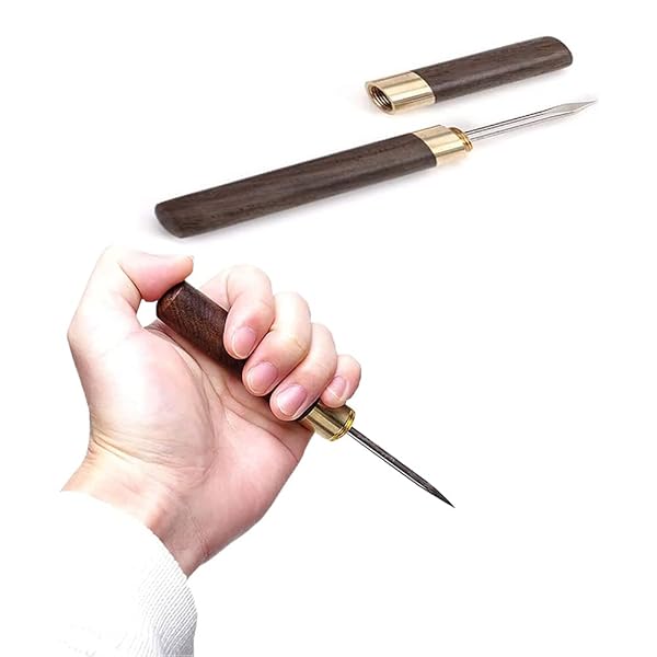 アイスピック氷割り 道具 黒檀アイスピック 普洱茶刀 ステンレス鋼 木製ハンドル 家庭用 キッチン バー バーテンダー 多機能 軽量 カバー付きポータブルスチールアイスピック道具画像