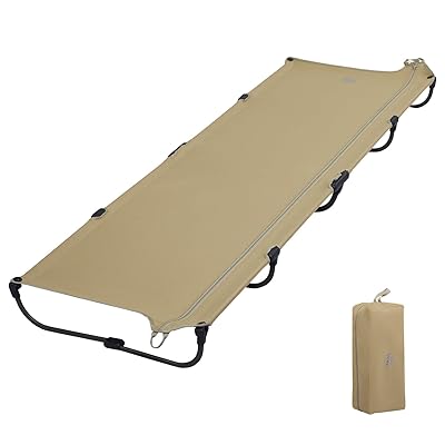 TIMBER RIDGE キャンプコット 軽量2.9kg 数秒セットアップ 折りたたみ 一体式 アルミ+スチール製 耐荷重102kg L190.5*W66*H15.5cm キャンプベッド きしみ音ない コンパクト テントコット 持ち運び アウトドアベ｜Dreamer&rsquo;s Store