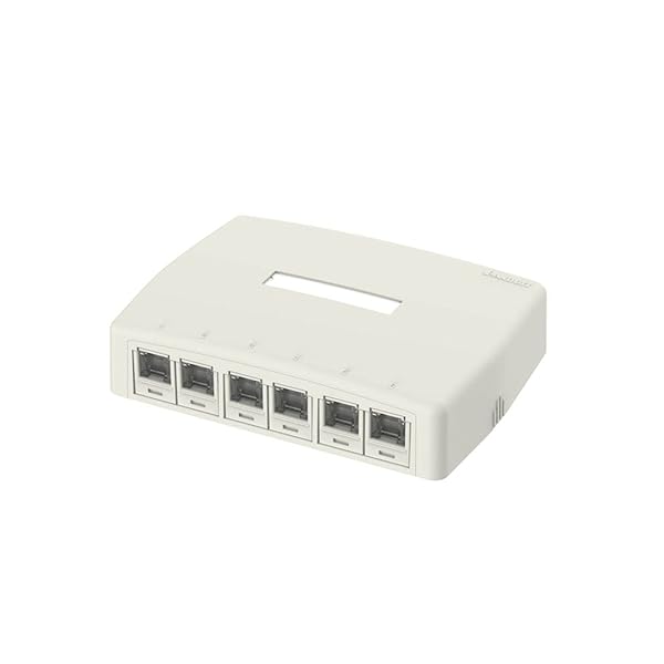 パンドウイット Cat5eローゼットボックスキット シャッター付き添い人 6個口白 JOQ6H500