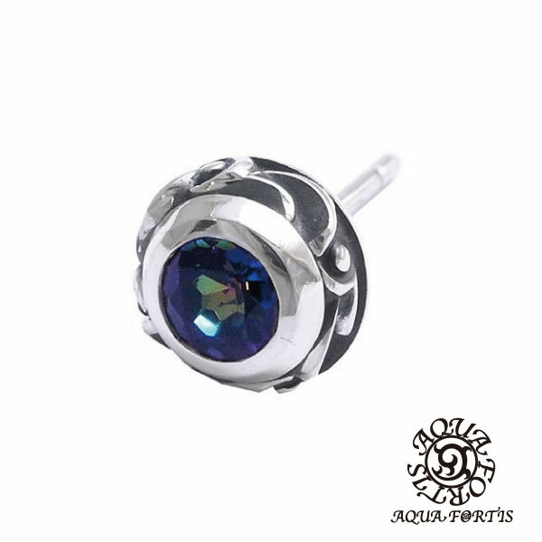 メーカー取り寄せ品/《身を守るお守り》ピアス FPP-006F/BLMQ/片耳分/AQUA FORTIS/アクアフォルティス｜ドリーマーズ