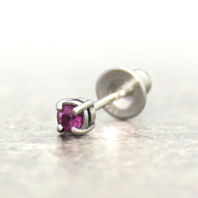 メーカー取り寄せ品 AQUA FORTIS アクアフォルティス ルビーピアス シルバーピアス 誕生石 片耳分 FPP-004F/Ruby｜ドリーマーズ