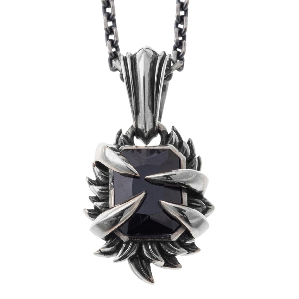 即納特典付き アルテミスクラシック Artemisclassic ウイングレクタングルペンダント Acp0330 Skz ブランド シルバーアクセサリー 羽根 翼 フェザー ストーン シンプル カジュアル 一粒 黒 爪 メンズ レディース 大人 かっこいい ペア プレゼント ギフト 誕生日