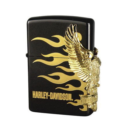 HARLEY-DAVIDSON ハーレーダビッドソン HDP-01 ブラックボディー＆ゴールドメタリックイーグル ZIPPO メンズ HDP-01【メーカー取り寄せ品】