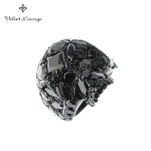 楽天市場】メーカー取り寄せ品/スターダストスカルリング(S)bk/Velvet