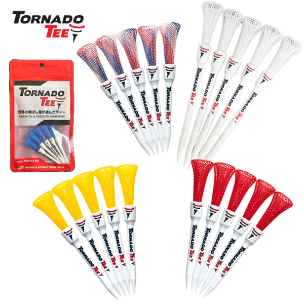 新品 トルネードティー レッドホワイト 3.25インチ 5本セット 楽天市場】トルネードティー RED/WHITE/BLUE 5本入 トリコカラー