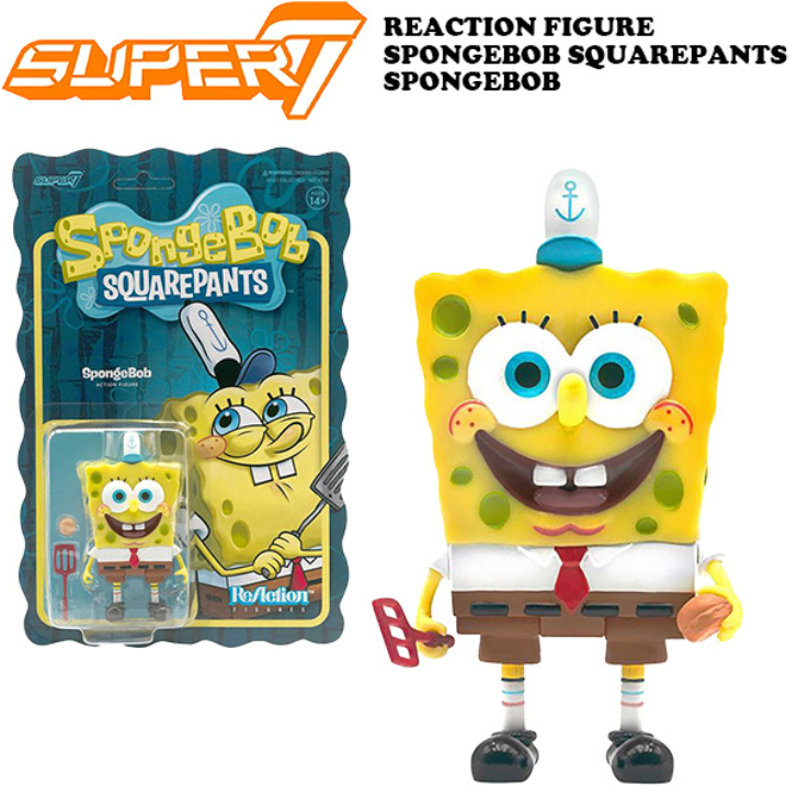 Super 7 Figure Reaction Squarepants スポンジボブ フィギュア Stp S7 Bob 01 Spongebob