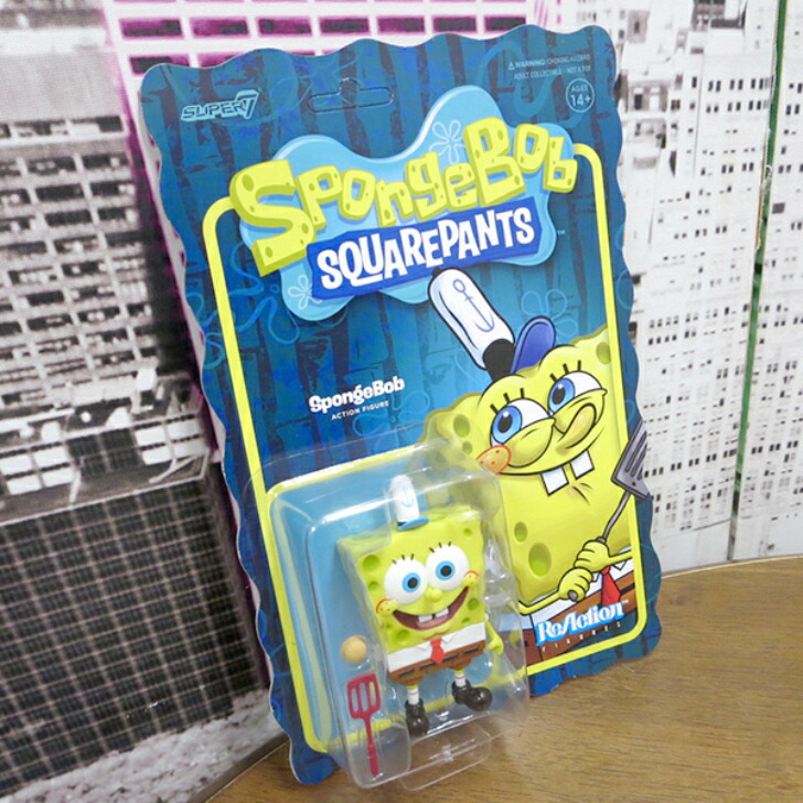 Super 7 Figure Reaction Squarepants スポンジボブ フィギュア Stp S7 Bob 01 Spongebob