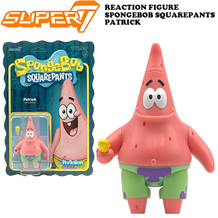 Super 7 Squarepants Figure Reaction Spongebob フィギュア Stp S7 Pat 01 Patrick スポンジボブ Super 7 Squarepants Figure Reaction Spongebob フィギュア Stp S7 Pat 01 Patrick スポンジボブ