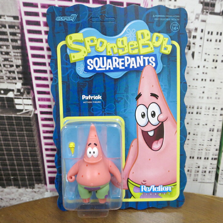 Super 7 Spongebob Stp S7 Pat 01 スポンジボブ Squarepants Reaction Patrick フィギュア Figure