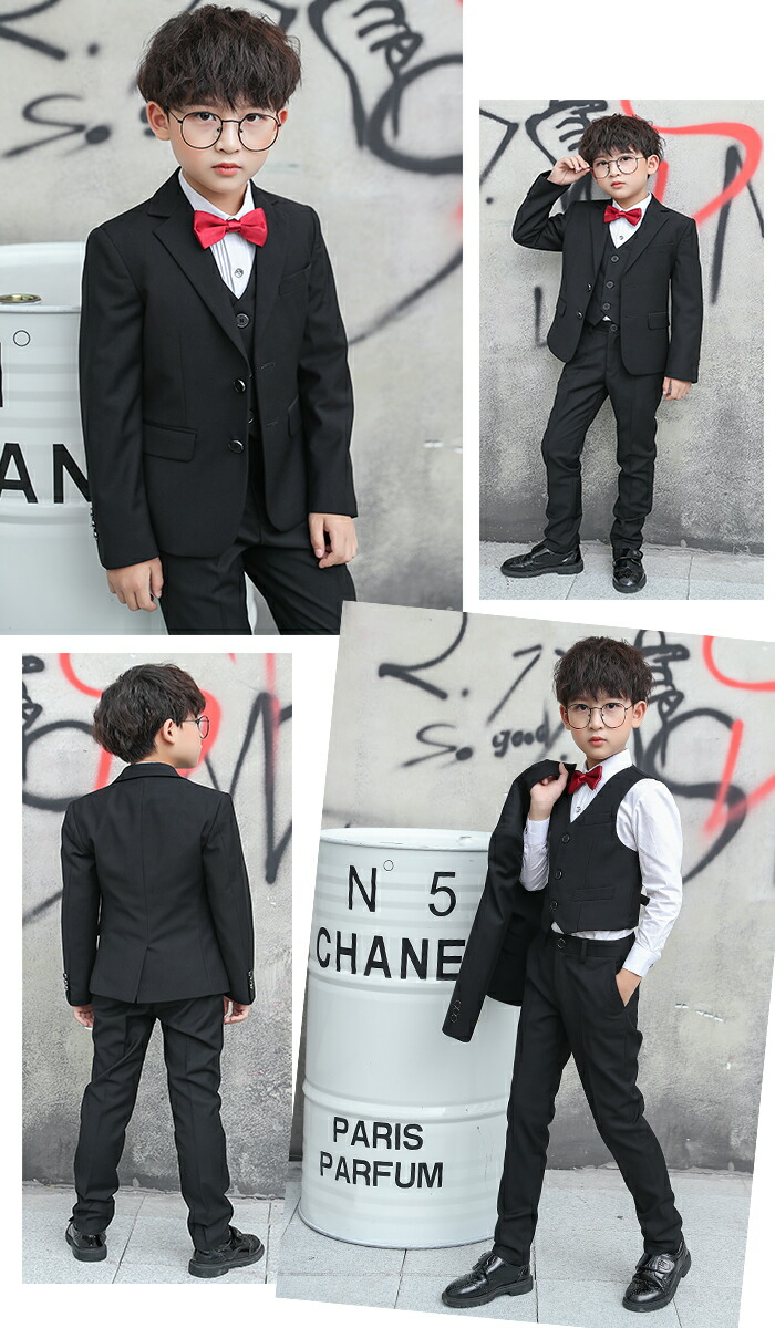 New Infant Toddler /& Boy Wedding Graduation Formal Tuxedo Tail Suit Black S-20