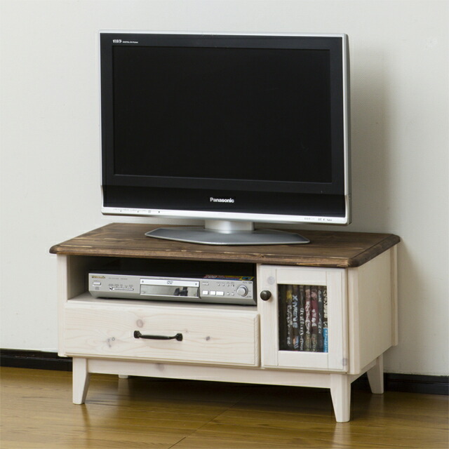 Dreamrand Tv Stand Width 80 Cm Whitewash White Brown Wood French Tv Stand Width 80 Cm Whitewash White Brown Wood French Country Style Low Type Board Living Av Storage Make