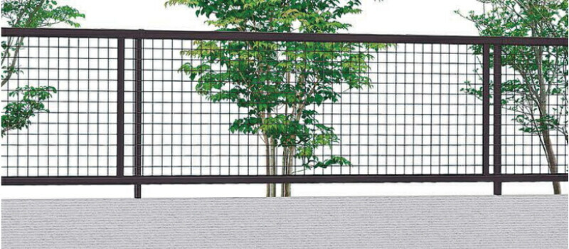 フェンス LIXIL アルメッシュフェンス 3型 フリーポールタイプ T-6 本体 1979&times;600mm 建材屋｜リフォーム建材屋