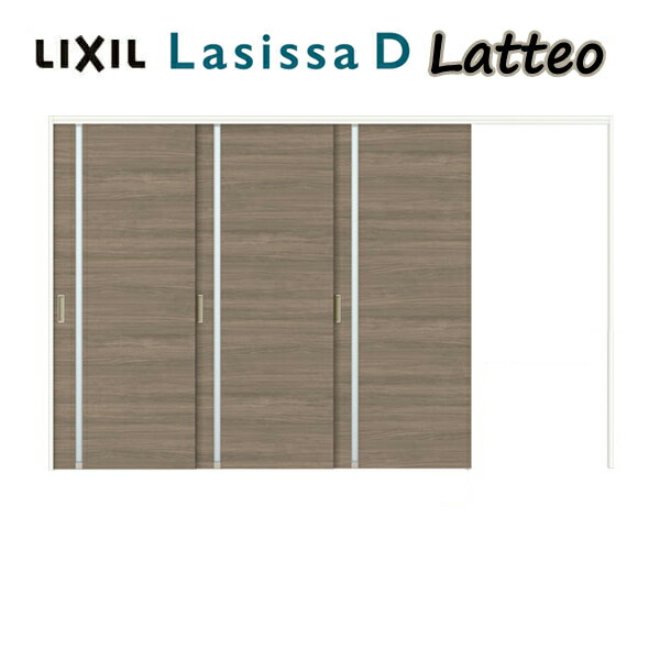 室内引戸 上吊方式 可動間仕切り 3枚建 片引き戸 ラシッサD ラテオ LGL ノンケーシング枠 3220/3223 リクシル LIXIL トステム TOSTEM 室内ドア 引き戸 室内引き戸 建具 間仕切り スライド ドア 引戸 部屋 リフォーム 建材屋