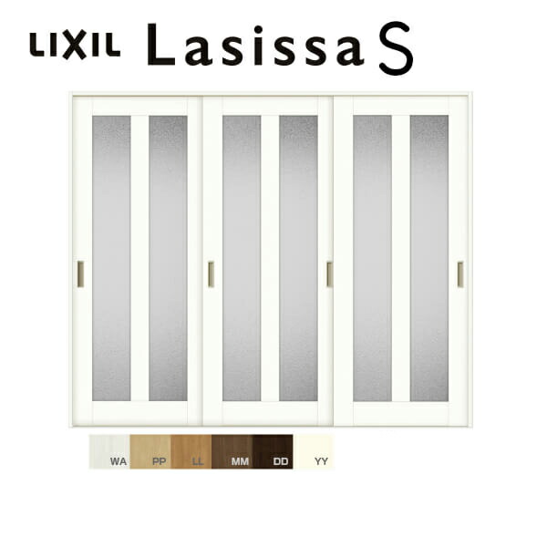 残りわずか 楽天市場 室内引戸 引き違い戸 3枚建 Vレール方式 ラシッサs ガラスタイプ Lgg ノンケーシング枠 24 W2432 H23mm リクシル 建材 建具 ドア 室内ドア 引違い戸 引戸 おしゃれ 交換 室内ドア リフォーム Diy 建材屋 リフォーム建材屋 最新コレッ