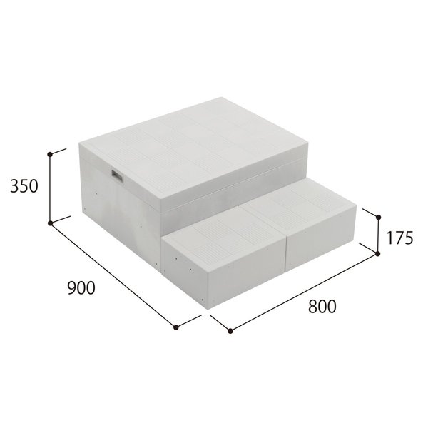 【法人限定】城東テクノ JOTO ハウスステップ CUB-8060W-3 小ステップ付き HOUSESTEP