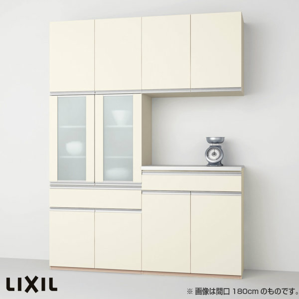 アウトレット送料無料 楽天市場 食器棚 キッチン収納 リクシル Lixil システムキッチン アレスタ 収納ユニット 壁付型 カップボード ハイフロアプラン 1段引出し付 開き扉 S4001 間口幅180 150cm W1800 1500mm グループ2 建材屋 リフォーム建材屋 公式店舗