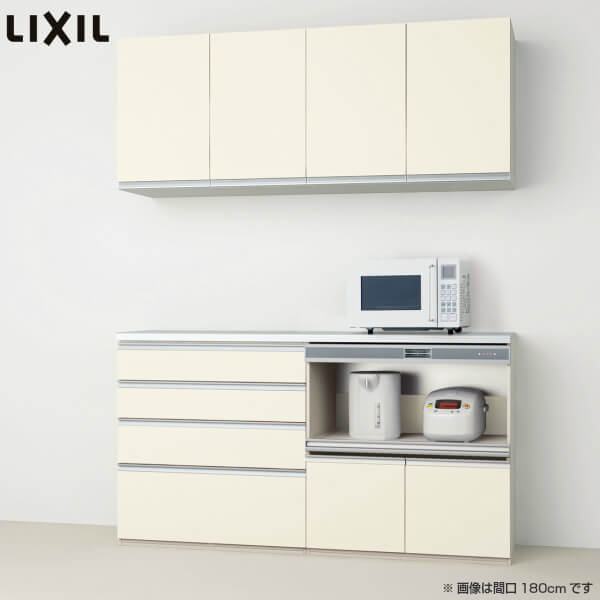 代引不可 食器棚 キッチン収納 リクシル Lixil システムキッチン シエラ 収納ユニット 壁付型ハイフロアプラン スライドストッカー 家電収納 蒸気排出用 S04 間口幅180 150cm W1800 1500mm グループ3 建材屋 代引不可 Www Lexusoman Com