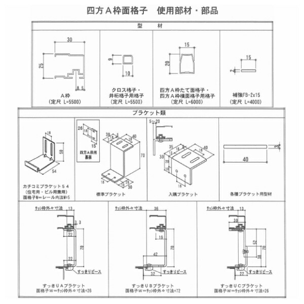 後付け面格子壁付け/枠付けブラケットTAヒシクロス面格子オーダーサイズW751〜950×H1851〜2050mm窓リフォームDIY防犯換気通風採風