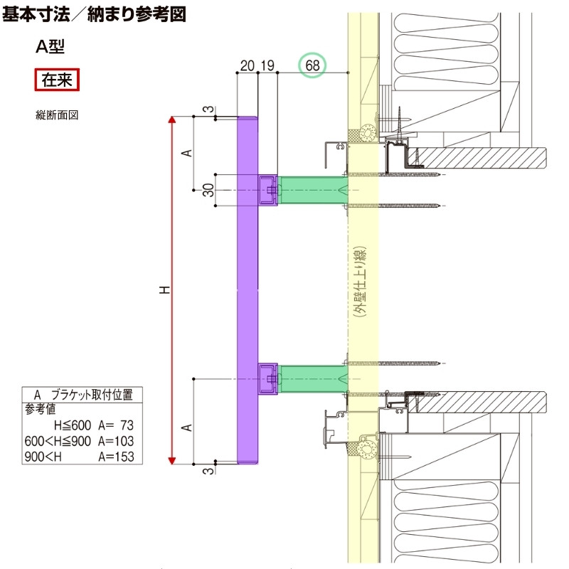 翌日発送可能】 縦面格子 C型 11907 W1426×H820mm 壁付 枠付 規格寸法