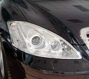 メルセデス ベンツW221 Sクラス S350 S500 S550 S600 S63 S65 （2005年-2013年） メッキ ヘッドライト ヘッドランプ リング　ヘッド　リム　ガーニッシュ　カバー｜ドリームセブン　店