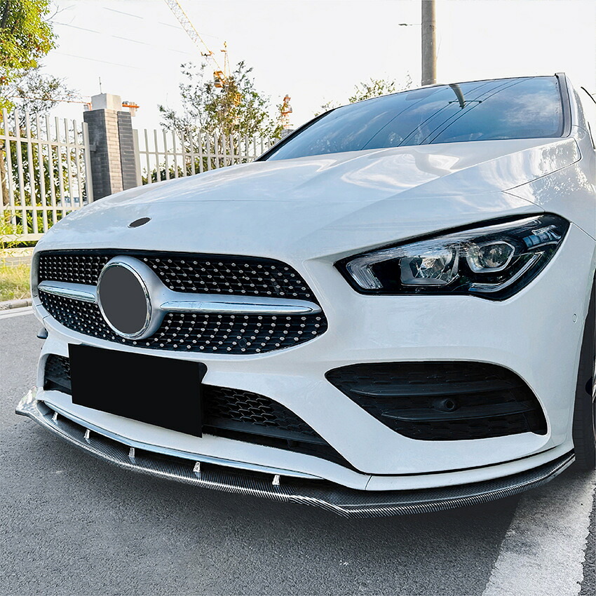 メルセデス ベンツ C118 CLA180 CLA200d CLA250 CLA35 CLAクラス クーペ　X118 CLA180 CLA200d CLA250 CLA35 シューティングブレーク　カーボン調 フロント バンパー フロントバンパー リップ スポイラー サイド パネル ガーニッシュ ZST-587｜ドリームセブン　店