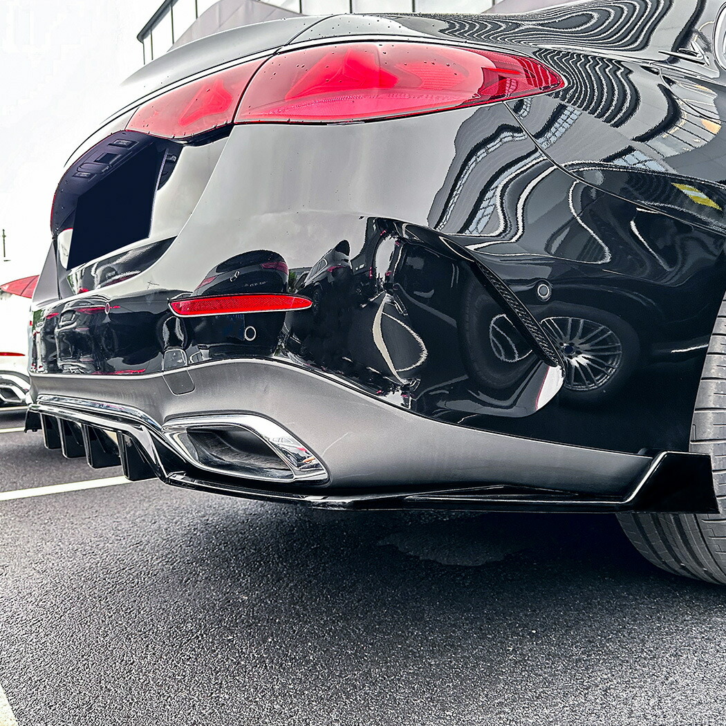 メルセデス ベンツ Eクラス W214 S214 AMGライン 2024y~ ブラック リアバンパー スポイラー ディフューザー エアロ ガーニッシュ セダン ワゴン E200 E220d E300 b11948 ZST-808|ドリームセブン 店