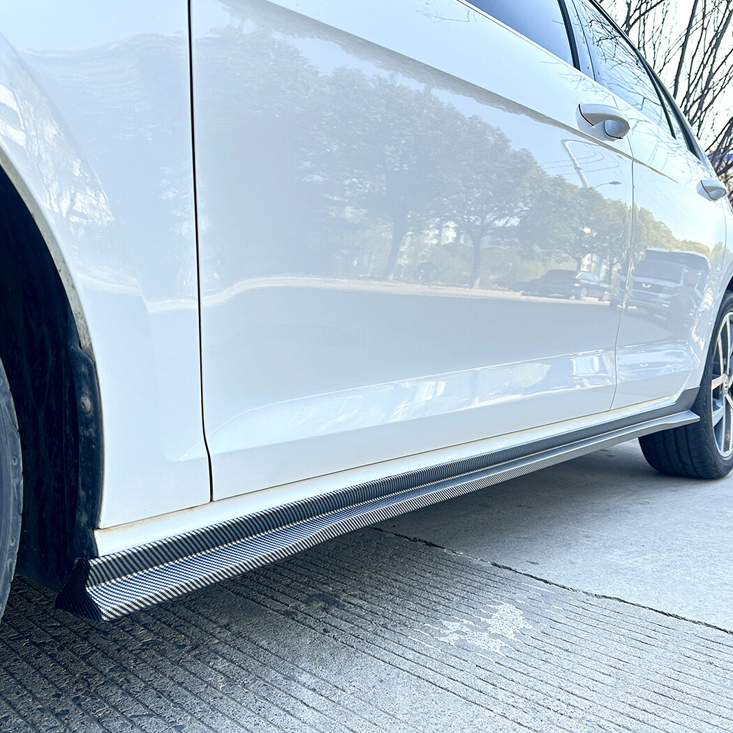 フォルクスワーゲン VW ゴルフ 7 ゴルフ VII TSI TDI e-ゴルフ プレミアム カーボン ルック サイドスカート サイド エアロ スポイラー ガーニッシュ サイド パネル フェンダー エアロ b12267ZST-1135|ドリームセブン 店