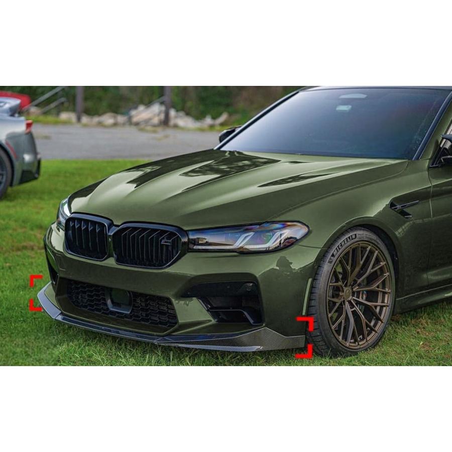 BMW F90 M5 ベースグレード コンペティション カーボン ルック フロントバンパー スポイラー フロント リップ スポイラー エアロ b9734ZST-806abc｜ドリームセブン　店