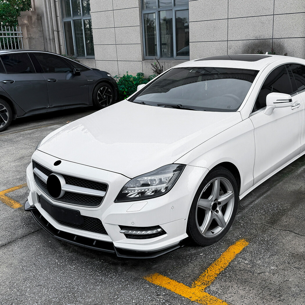 メルセデス ベンツ X218 CLS350 CLS550 シューティングブレーク 前期 ブラック 黒 フロントバンパー リップスポイラー ダクト ガーニッシュ フロントリップ ダクト サイドパネル フェンダー エアロ セット b13889ZST-1417｜ドリームセブン　店